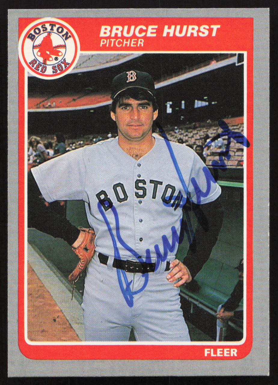 Bruce Hurst Autographed 1985 Fleer Card #161 Boston Red Sox SKU #264095