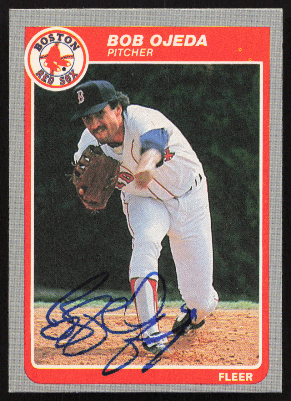 Bob Ojeda Autographed 1985 Fleer Card #166 Boston Red Sox SKU #264097