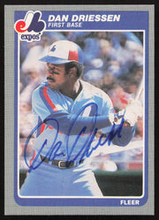 Dan Driessen Autographed 1985 Fleer Card #396 Montreal Expos SKU #264103