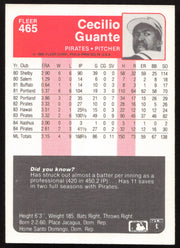 Cecilio Guante Autographed 1985 Fleer Card #465 Pittsburgh Pirates SKU #264107