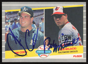 Jim Corsi & Bob Milacki Autographed 1985 Fleer Rookie Card #649 SKU #264109