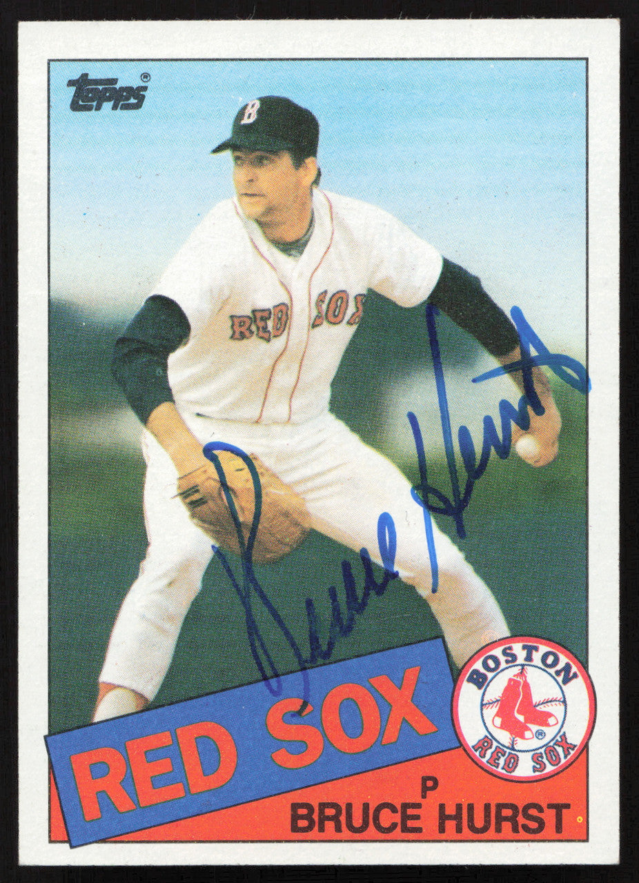 Bruce Hurst Autographed 1985 Topps Card #451 Boston Red Sox SKU #264111