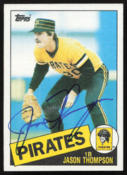 Jason Thompson Autographed 1985 Topps Card #490 Pittsburgh Pirates SKU #264114