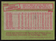 Jason Thompson Autographed 1985 Topps Card #490 Pittsburgh Pirates SKU #264114