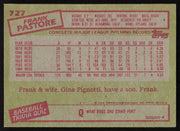 Frank Pastore Autographed 1985 Topps Card #727 Cincinnati Reds SKU #264118
