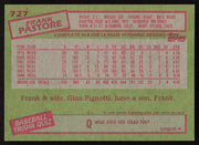 Frank Pastore Autographed 1985 Topps Card #727 Cincinnati Reds SKU #264119