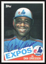 Dan Driessen Autographed 1985 Topps Card #285 Montreal Expos SKU #264120