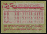 Dan Driessen Autographed 1985 Topps Card #285 Montreal Expos SKU #264120