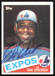 Dan Driessen Autographed 1985 Topps Card #285 Montreal Expos SKU #264121
