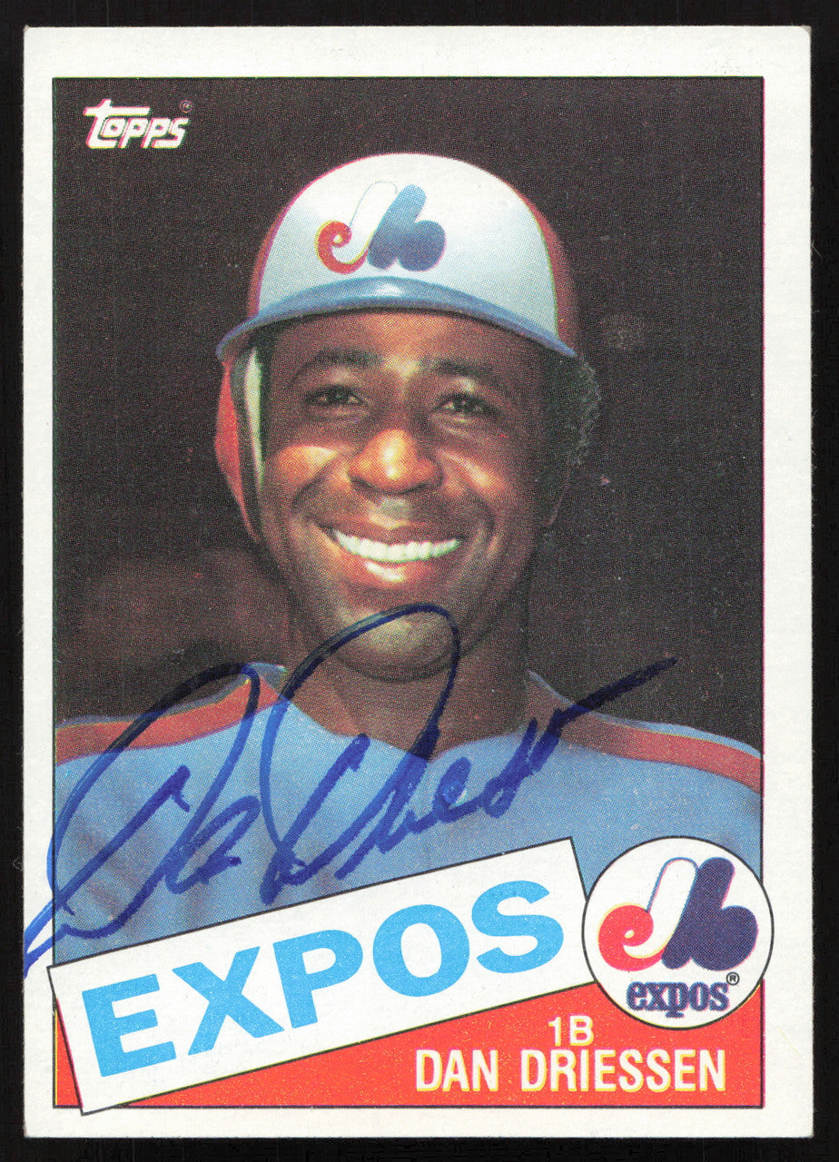 Dan Driessen Autographed 1985 Topps Card #285 Montreal Expos SKU #264121
