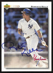 Roberto Kelly Autographed 1992 Upper Deck Card #577 New York Yankees SKU #264123