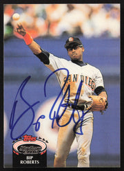Bip Roberts Autographed 1992 Stadium Club Card #48 San Diego Padres SKU #264128