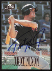 Trot Nixon Autographed 1996 Fleer Excel Card #15 Boston Red Sox SKU #264133