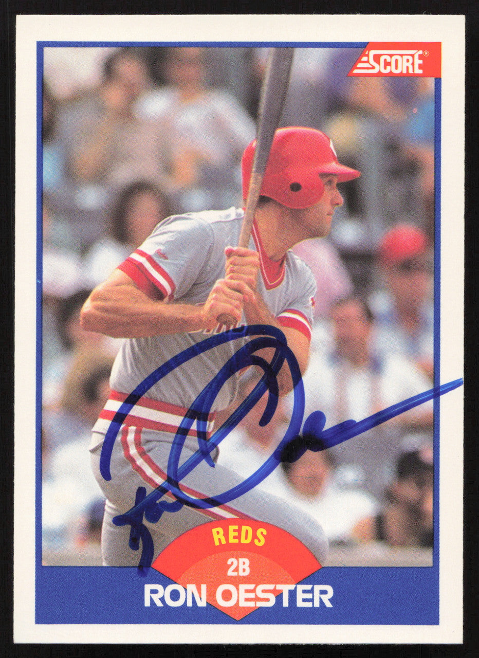 Ron Oester Autographed 1989 Score Card #615 Cincinnati Reds SKU #264134