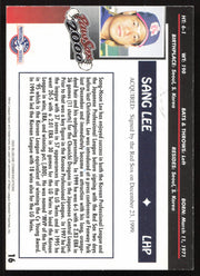 Sang Lee Autographed 2000 Blueline Rookie Card #16 Pawtucket Red Sox SKU #264136