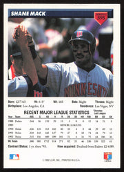 Shane Mack Autographed 1993 Donruss Card #395 Minnesota Twins SKU #264142