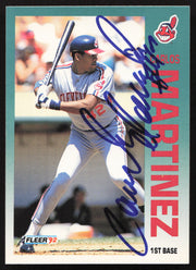 Carlos Martinez Autographed 1992 Fleer Card #117 Cleveland Indians SKU #264147