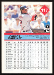 Carlos Martinez Autographed 1992 Fleer Card #117 Cleveland Indians SKU #264147