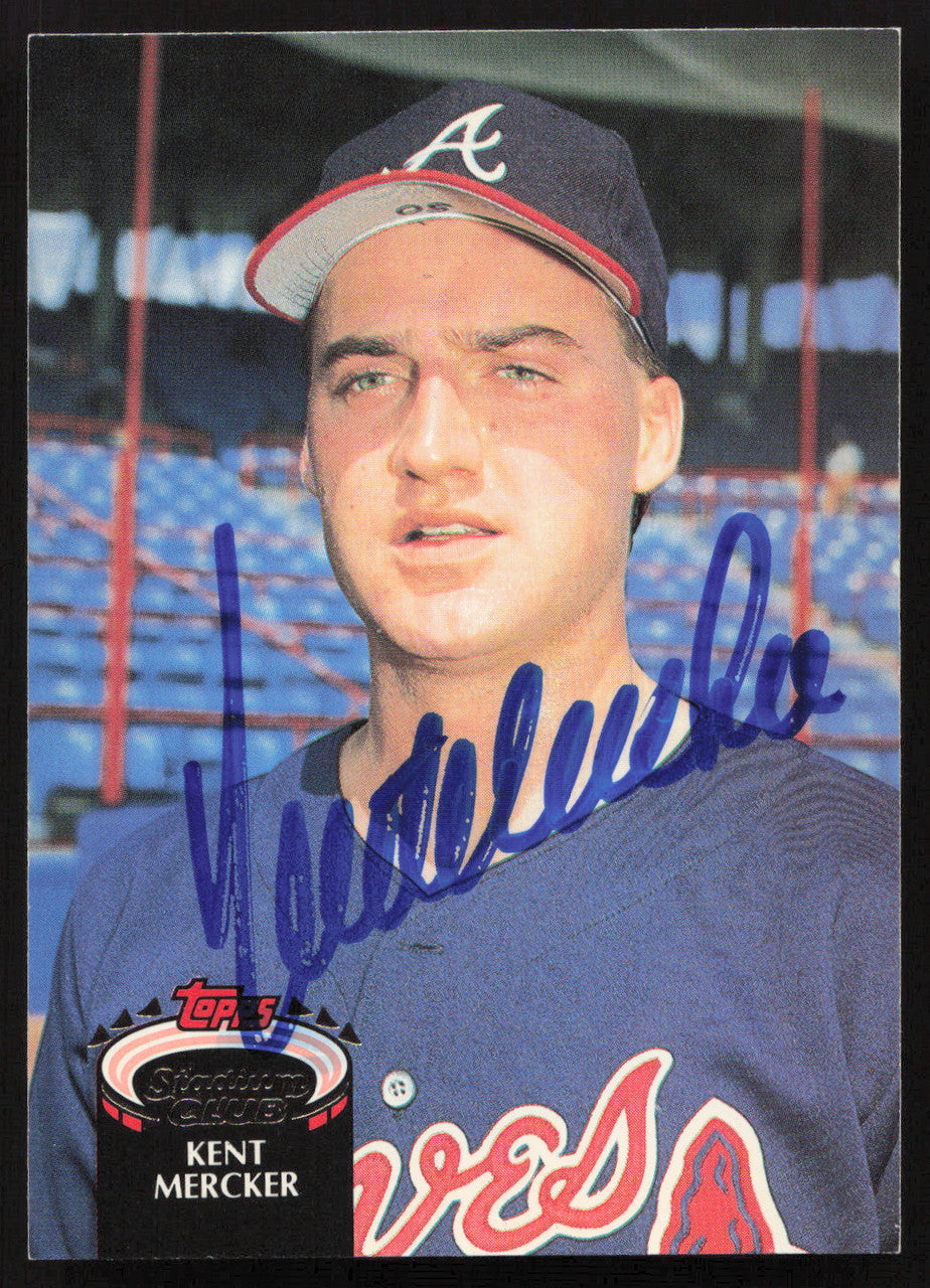 Kent Mercker Autographed 1992 Stadium Club Card #147 Atlanta Braves SKU #264149
