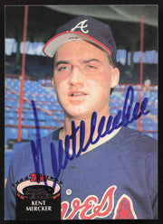 Kent Mercker Autographed 1992 Stadium Club Card #147 Atlanta Braves SKU #264150