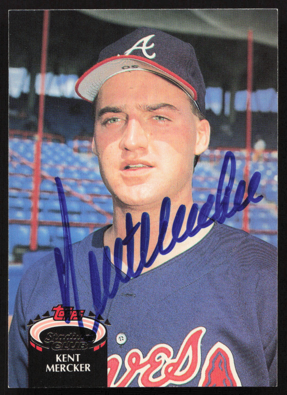Kent Mercker Autographed 1992 Stadium Club Card #147 Atlanta Braves SKU #264150