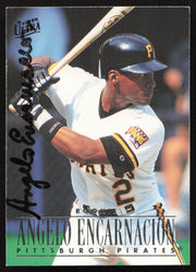 Angelo Encarnacion Autographed 1996 Fleer Ultra Rookie Card #262 Pittsburgh Pirates SKU #264166