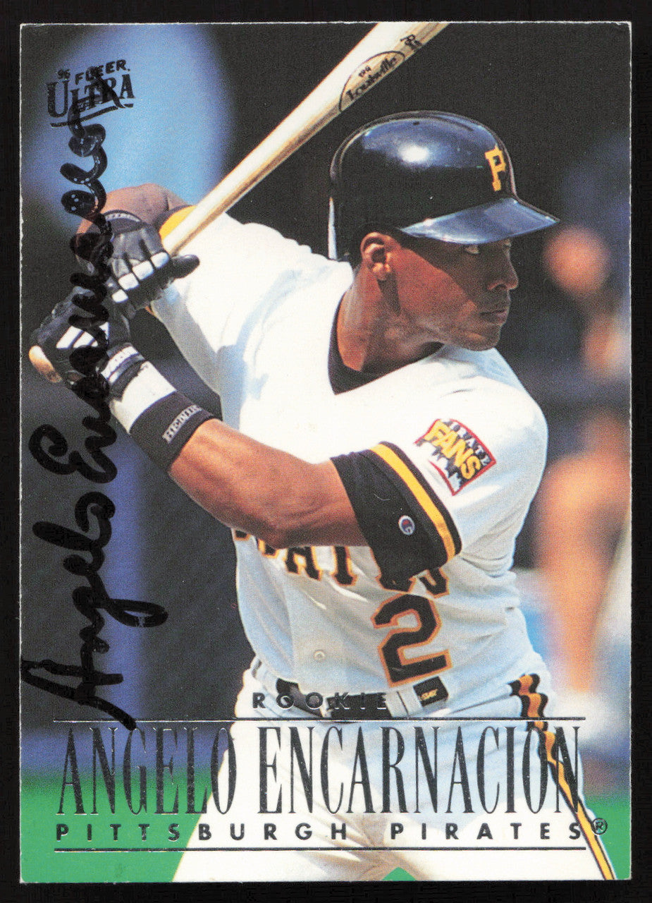 Angelo Encarnacion Autographed 1996 Fleer Ultra Rookie Card #262 Pittsburgh Pirates SKU #264166