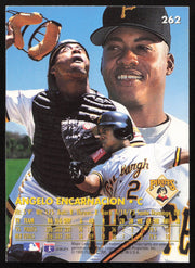 Angelo Encarnacion Autographed 1996 Fleer Ultra Rookie Card #262 Pittsburgh Pirates SKU #264166