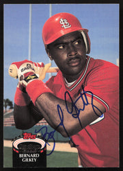 Bernard Gilkey Autographed 1992 Stadium Club Card #234 St. Louis Cardinals SKU #264170