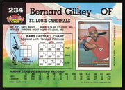 Bernard Gilkey Autographed 1992 Stadium Club Card #234 St. Louis Cardinals SKU #264171
