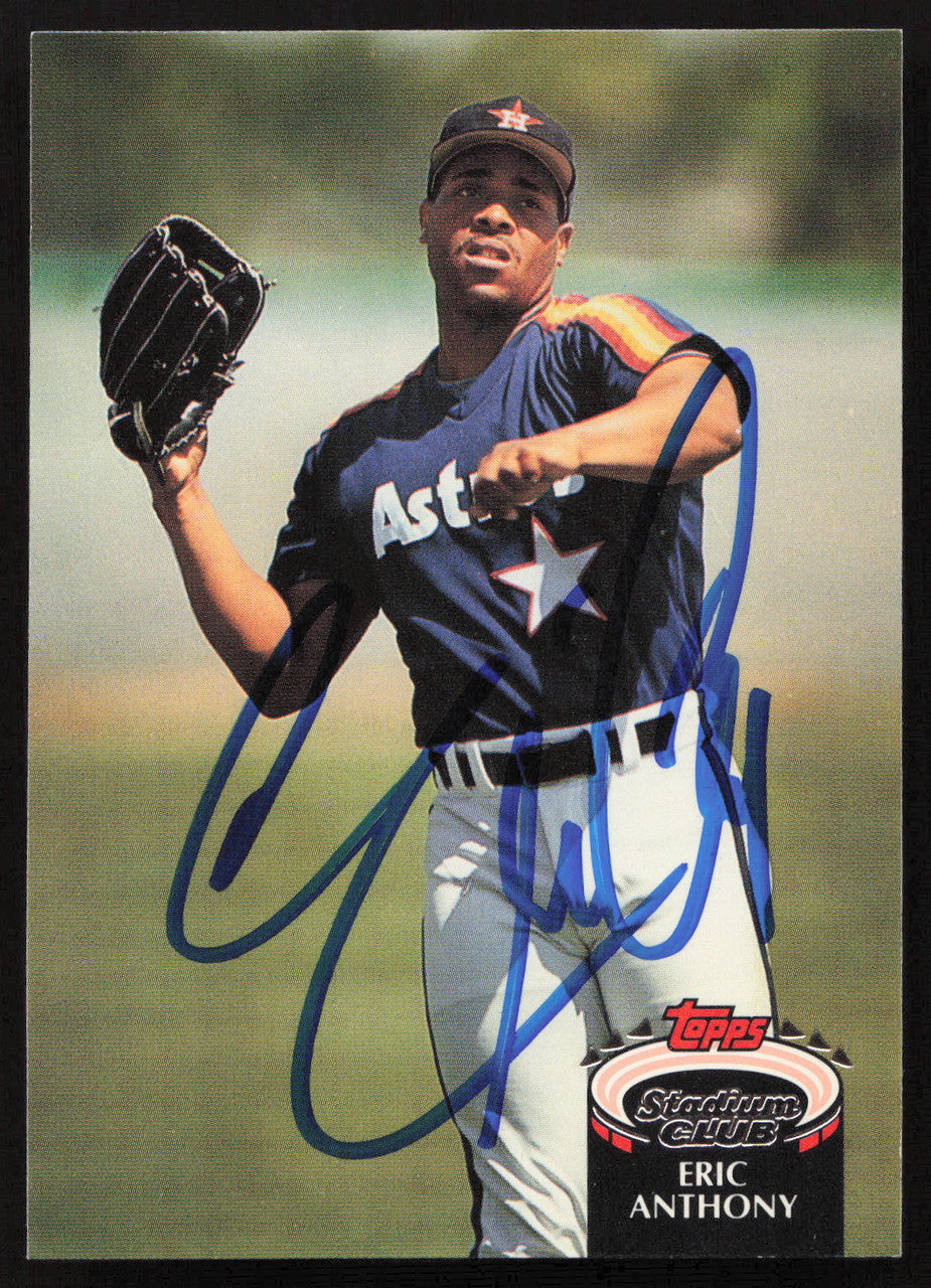 Eric Anthony Autographed 1992 Stadium Club Card #575 Houston Astros SKU #264174