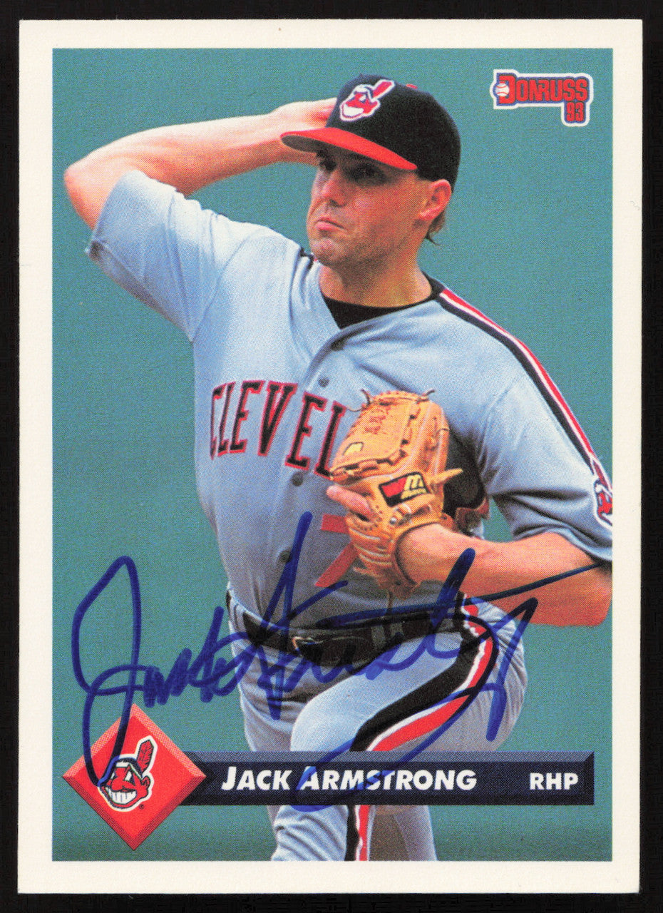 Jack Armstrong Autographed 1993 Donruss Card #69 Cleveland Indians SKU #264175