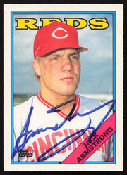 Jack Armstrong Autographed 1988 Topps Traded Rookie Card #6T Cincinnati Reds SKU #264176