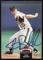 Stan Belinda Autographed 1992 Stadium Club Card #75 Pittsburgh Pirates SKU #264177