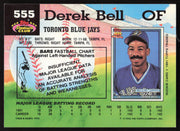 Derek Bell Autographed 1992 Stadium Club Card #555 Toronto Blue Jays SKU #264178