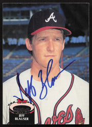 Jeff Blauser Autographed 1992 Stadium Club Card #168 Atlanta Braves SKU #264179