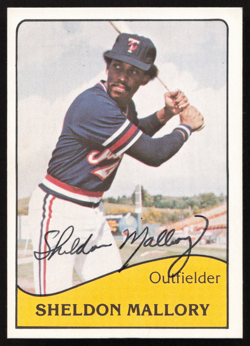 Sheldon Mallory Autographed 1979 TCMA Rookie Card #21 Tacoma Tugs SKU #264180