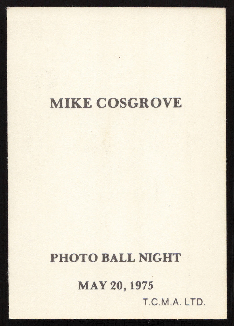 Mike Cosgrove Autographed 1975 TCMA Rookie Card Iowa Oaks SKU #264182
