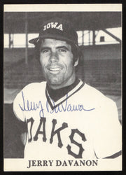 Jerry Davanon Autographed 1975 TCMA Card Iowa Oaks SKU #264183