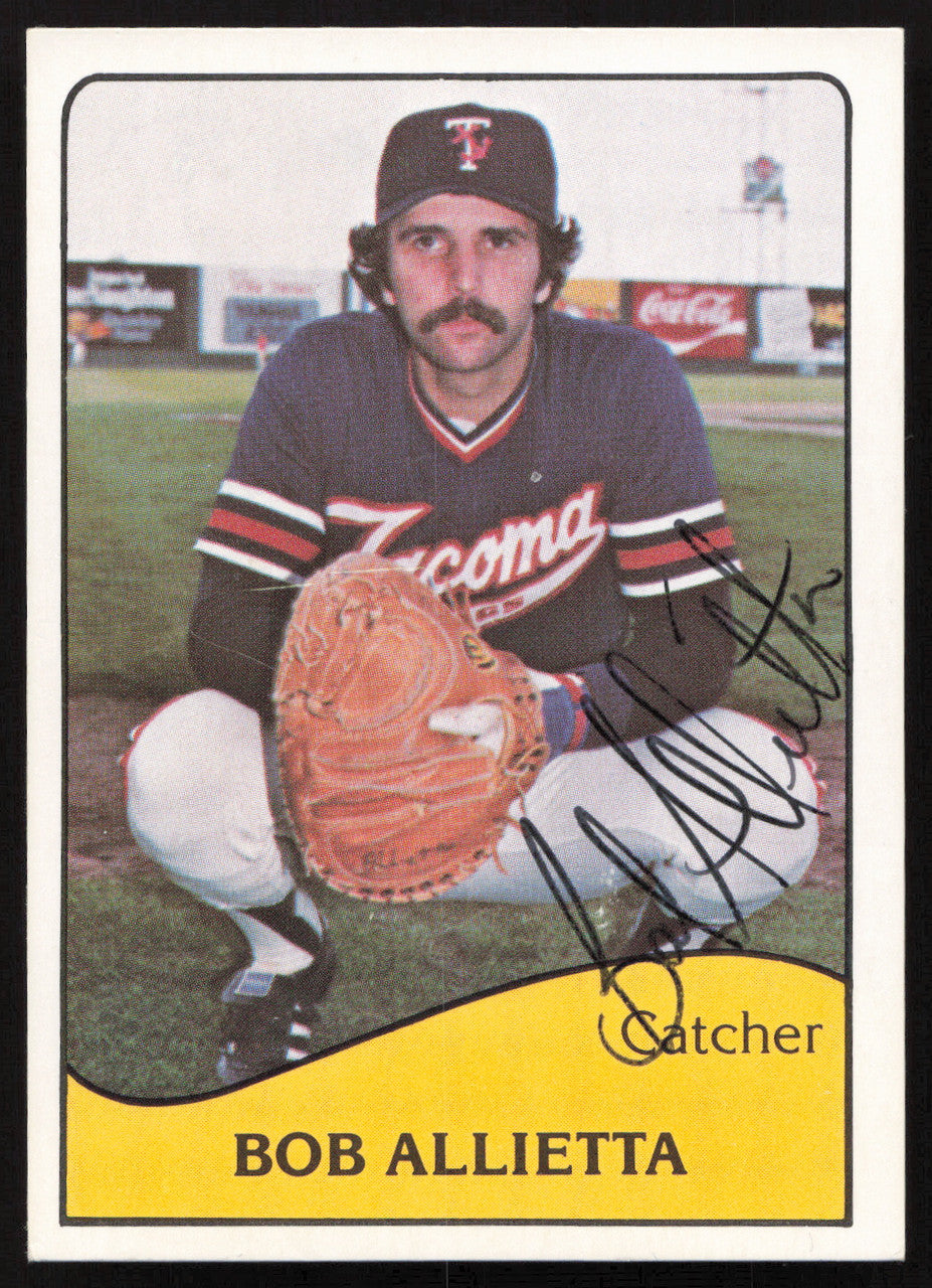 Bob Allietta Autographed 1979 TCMA Rookie Card #25 Tacoma Tugs SKU #264186