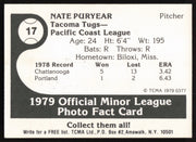 Nate Puryear Autographed 1979 TCMA Rookie Card #17 Tacoma Tugs SKU #264187