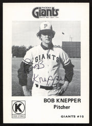 Bob Knepper Autographed 1975 Circle K Card #34 Phoenix Giants SKU #264190