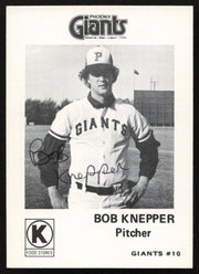 Bob Knepper Autographed 1975 Circle K Card #34 Phoenix Giants SKU #264191