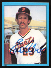 Enos Cabell Autographed 1982 Topps Stickers Card #105 San Francisco Giants SKU #264201