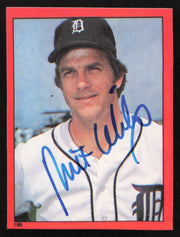 Milt Wilcox Autographed 1982 Topps Stickers Card #186 Detroit Tigers SKU #264203