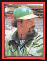 Cliff Johnson Autographed 1982 Topps Stickers Card #226 Oakland A's SKU #264206