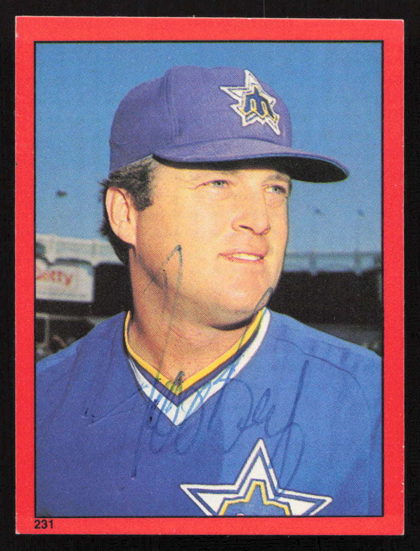 Jeff Burroughs Autographed 1982 Topps Stickers Card #231 Seattle Mariners SKU #264207