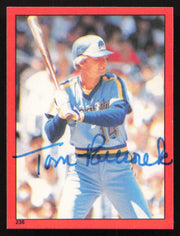 Tom Paciorek Autographed 1982 Topps Stickers Card #236 Seattle Mariners SKU #264208