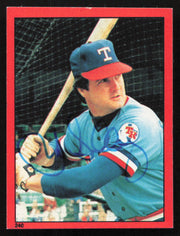 Jim Sundberg Autographed 1982 Topps Stickers Card #240 Texas Rangers SKU #264209