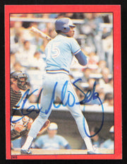 Lloyd Moseby Autographed 1982 Topps Stickers Card #246 Toronto Blue Jays SKU #264211